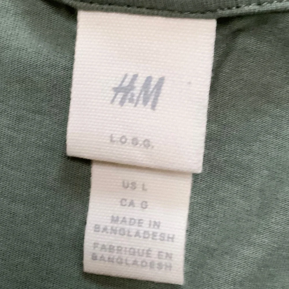 H&M Green L Jersey Kaftan Dress Normcore Lightweight Scandi Girl